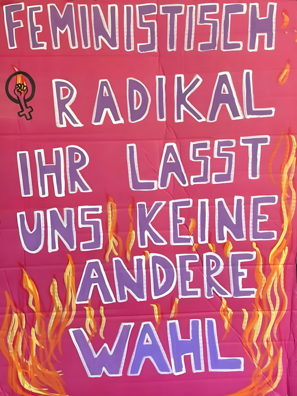 FEMINISTISCH RADIKAL IHR LASST UNS KEINE ANDERE WAHL
